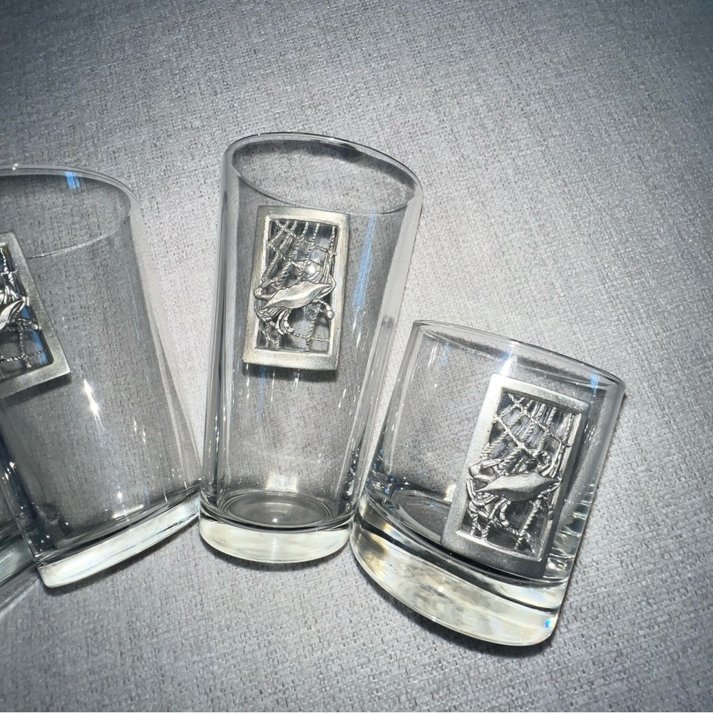 Pewter Crab 4 Piece Drinking Set - Picture 5 of 7